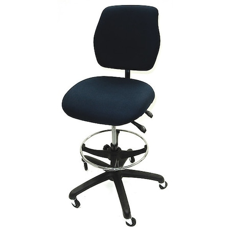 Workbench Chair, Blue Fbric Delux, 300 lb. MPN:1010552