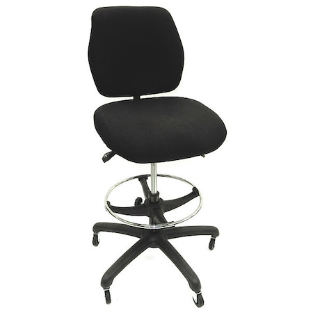 Workbench Chair, Blck Fbric Delux, 300 lb. MPN:1010553