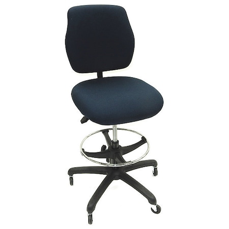 Workbench Chair, Blue Fabric, 300 lb. MPN:1010554