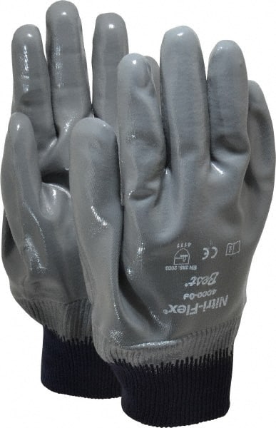 General Purpose Work Gloves: Medium, Nitrile Coated, Cotton MPN:4000-09
