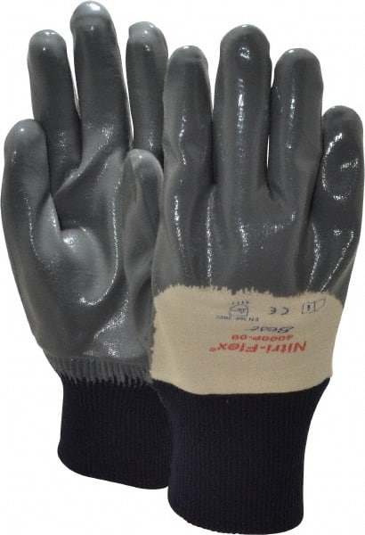 General Purpose Work Gloves: Medium, Nitrile Coated, Cotton MPN:4000P-09