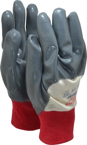 General Purpose Work Gloves: Large, Nitrile Coated, Cotton MPN:4000P-10