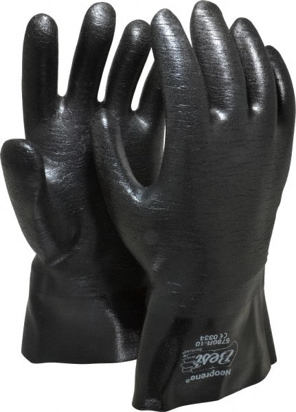 Chemical Resistant Gloves: Large, 26 mil Thick, Neoprene-Coated, Neoprene, Supported MPN:6780R-10