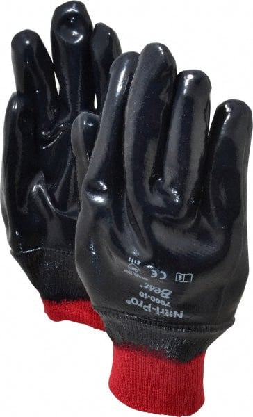 General Purpose Work Gloves: Large, Nitrile Coated, Cotton & Jersey MPN:7000-10