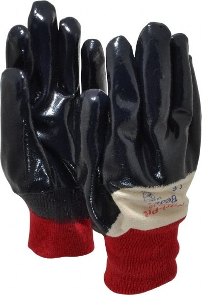 General Purpose Work Gloves: Large, Nitrile Coated, Jersey MPN:7000P-10