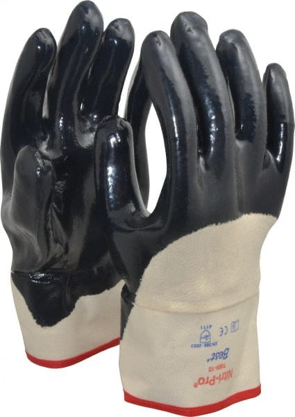 General Purpose Work Gloves: Large, Nitrile Coated, Cotton & Jersey MPN:7066-10