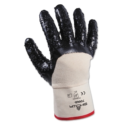 Dispose Nitrile-Coated-White w/Navy DZ6 MPN:7066R-10