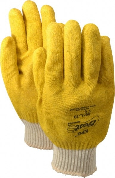 General Purpose Work Gloves: Large, Vinyl Coated, Cotton MPN:961L-10