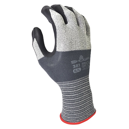 381 13-Gauge Mft Glovegrey w/Blk Coating Lg MPN:381L-08