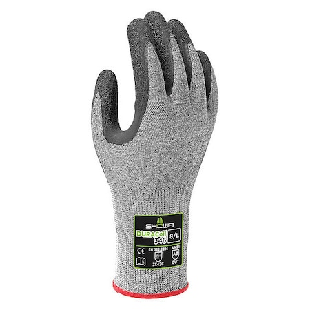 Cut Resistant Coated Gloves, Cut Level A3, Dipped, Latex, Rough, L 1 PR MPN:346L-08
