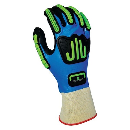 Impact Coated Gloves, Foam Nitrile, Sandy, Palm, Not Rated Abrasion Level, White, M (8) 1 PR MPN:377IPM-07