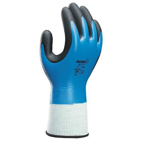 Coated Gloves, Foam Nitrile, Sandy, Palm, 6 Abrasion Level, Blue, M (7) 1 PR MPN:377M-07