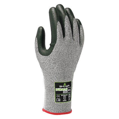 Cut Resistant Coated Gloves, Cut Level A3, Dipped, Nitrile, Sandy, S 1 PR MPN:386S-06