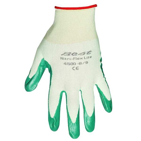 Coated Gloves, Nitrile, Smooth, Palm, 3 Abrasion Level, White, S (7) 1 PR MPN:4500-07