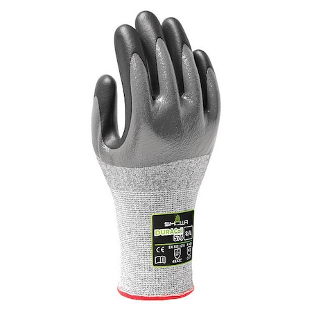 Cut Resistant Coated Gloves, Cut Level A3, Double Dipped, Nitrile, Smooth, L 1 PR MPN:576L-08