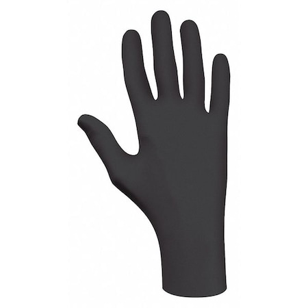 6112PF, Disposable Gloves, 3.9 mil Palm, Nitrile, Powder-Free, M, 100 PK, Black MPN:6112PFM