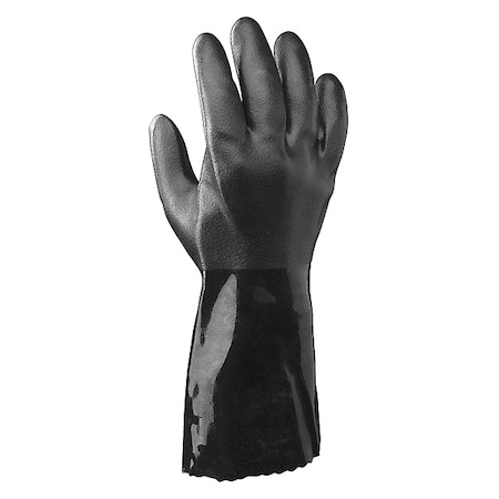 660 ESD Chemical Resistant Gloves, PVC, 12 1/2 in L, 51.18 mil, Black, 9, 1 PR MPN:660ESDL-09.EU