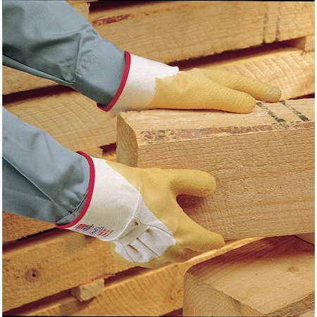 Coated Gloves, Cut Level 3, Natural Rubber Latex, Crinkled, 10 1 PR MPN:66NFW-10
