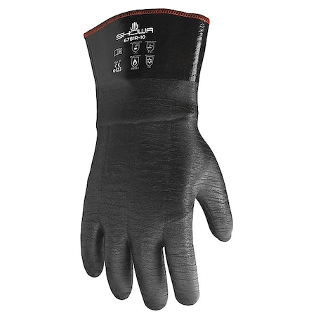 6781R Chemical Resistant Gloves, Neoprene, 12 in L, 131.89 mil, Black, L, 1 PR MPN:6781R