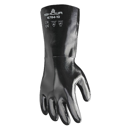 6784 Chemical Resistant Gloves, Neoprene, 14 in L, 87 mil, Black, L, 1 PR MPN:6784
