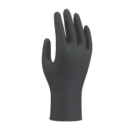 Disposable Gloves, 8 mil Palm, Nitrile, Powder-Free, (AQL) 1.5, 100 PK, Black, XL MPN:709B-XL