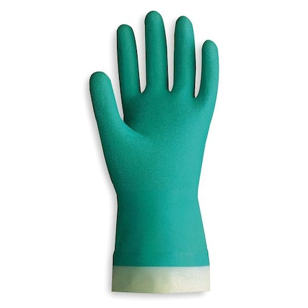 Chemical Resistant Gloves, Nitrile, Gauntlet, Green, L, 1 PR MPN:730-09-V