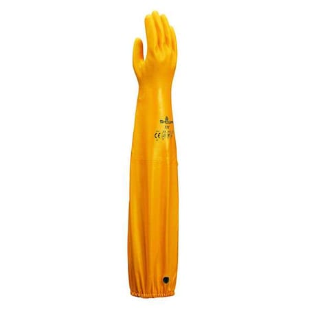 772 Chemical Resistant Gloves, Nitrile, 25 1/2 in L, 40 mil, Yellow, 7, 1 PR MPN:772S-07