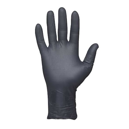 9700PF, Disposable Gloves, 6 mil Palm, Nitrile, Rolled Cuff, Powder-Free, XL (10), 50 PK, Black MPN:9700PFXL