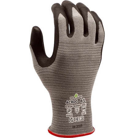 Knit Gloves, Cut Level A4, Microporous Nitrile, Embossed, XL 1 PR MPN:AC800XL-09