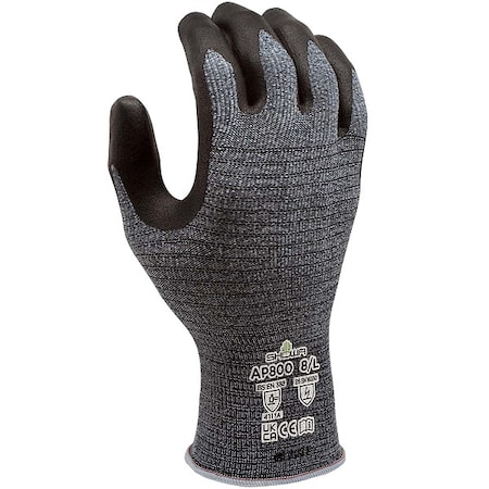 Coated ESD Gloves, Microporous Nitrile, Embossed, Palm, 1 Abrasion Level, M 1 PR MPN:AP800M-07