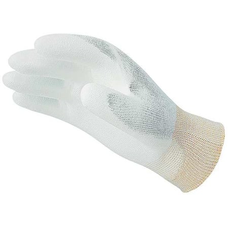 Coated Gloves, Polyurethane, Smooth, Palm, 3 Abrasion Level, White, M (7) 1 PR MPN:BO500W-M