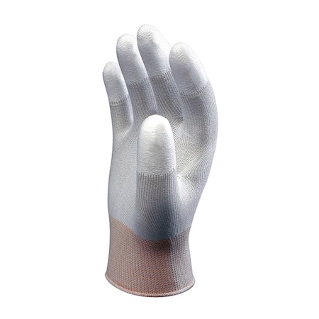 Coated Gloves, Polyurethane, Smooth, Fingertips, Not Rated Abrasion Level, White, M (7) 1 PR MPN:BO600-M