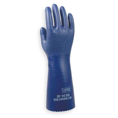 Chemical Resistant Gloves, Nitrile, 13 in L, 15 mil, Blue, XL, 1 PR MPN:NSK24-11-V