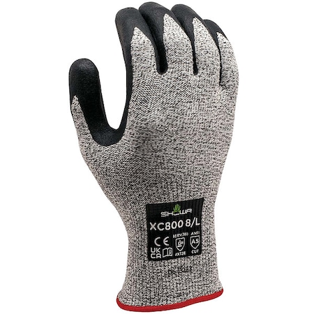 Knit Gloves, Cut Level A5, Microporous Nitrile, Embossed, M 1 PR MPN:XC800M-07