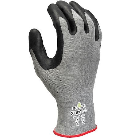 Cut Resistant Glove, Cut Level A4, Microporous Nitrile, Rough, L 1 PR MPN:XC810L-08