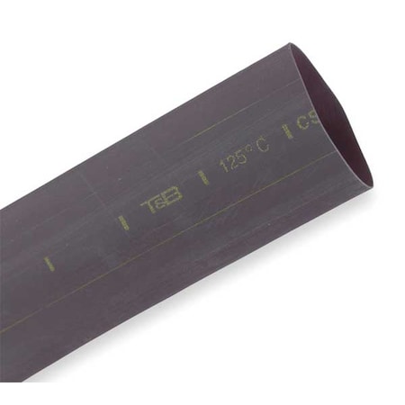 Heat Shrink Tube, Thin Wall, 2:1 I.D. Shrink Ratio, 1 in I.D. Before Shrinking, Black, 6 in, 5 PK MPN:CPO100006