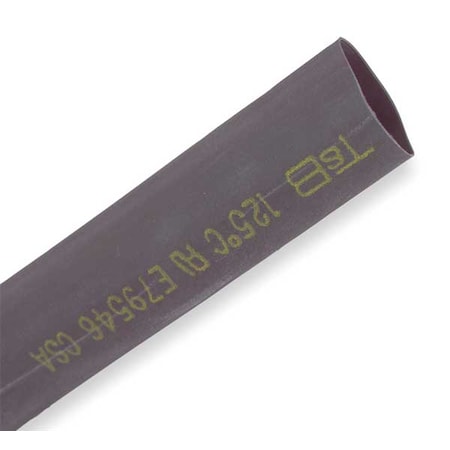 Heat Shrink Tube, Thin Wall, 2:1 I.D. Shrink Ratio, 0.75 in I.D. Before Shrinking, Black, 6 in MPN:CPO75006