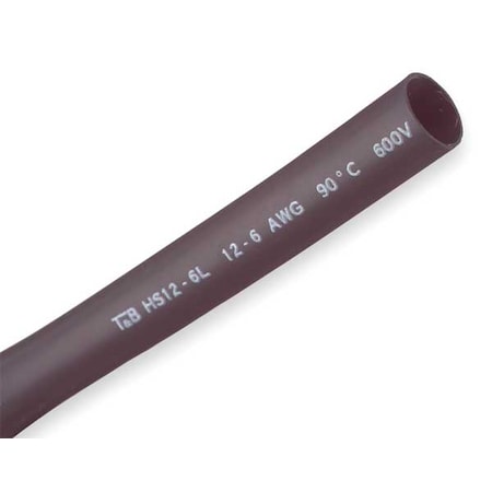 Adhesive Lined Heat Shrink Tube, Heavy Wall, 3:1 I.D. Shrink Ratio, 0.51 in I.D. Before Shrinking MPN:HS12-6L