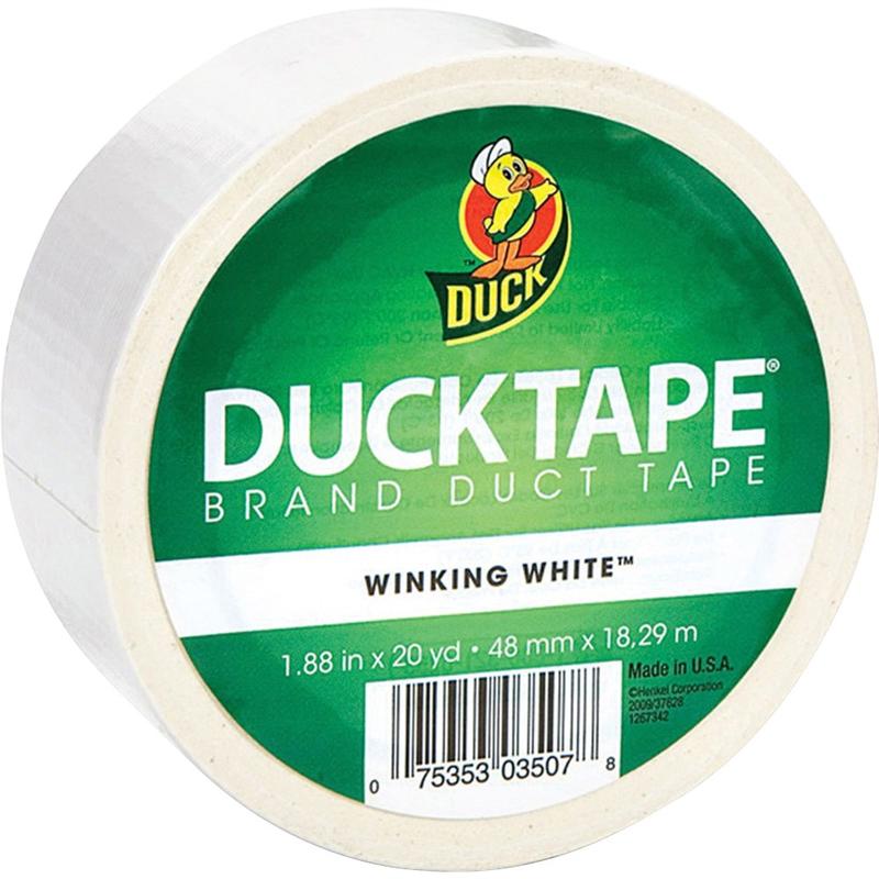 Duck Brand Color Duct Tape, 1.88in x 20 Yd., White (Min Order Qty 8) MPN:1265015RL