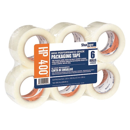 Carton Sealing Tape, 2.5 mil, Clear, PK6 MPN:207845