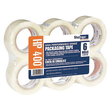 Carton Sealing Tape, 2.5 mil, Clear, PK6 MPN:207846