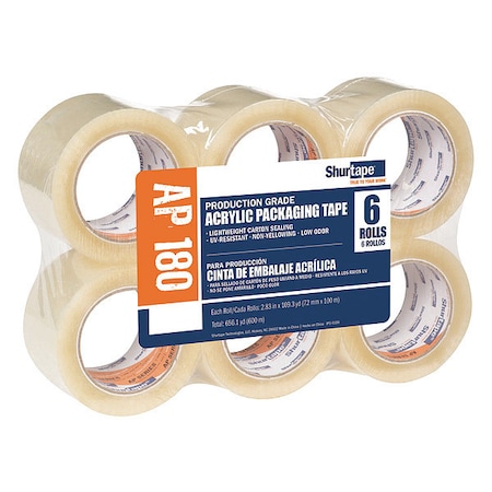 AcrylicPackingTape, 1.8mil, Clear, PK6 MPN:232517
