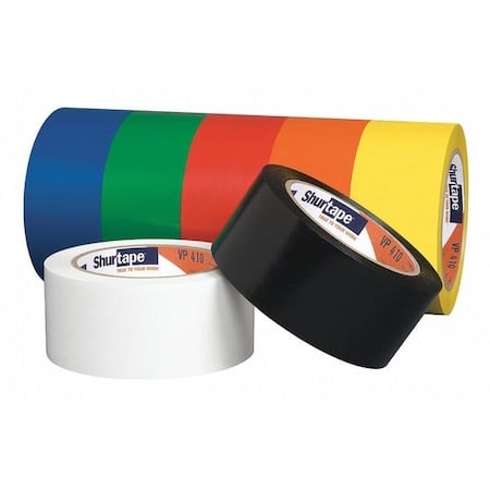 Floor Marking Tape, Vinyl, Solid, Yellow, 2 in W., 4.524IN L., 5.2 mil Thickness, 24 PK MPN:202795
