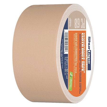 Duct Tape, Tan, 60-1/8 yd L, 2-7/8 in W MPN:105478