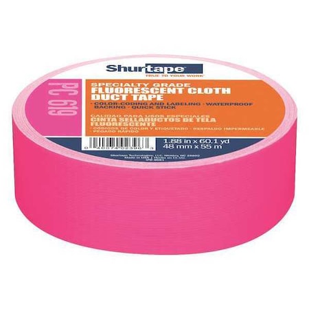 Duct Tape, Pink, 60-1/8 yd L, 1-7/8 in W MPN:105485