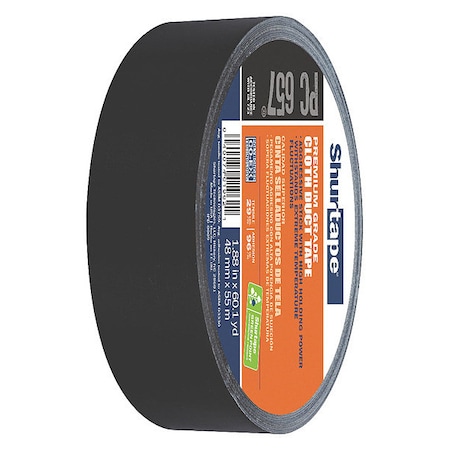 Duct Tape, Black, 60-1/8 yd L, 1-7/8 in W MPN:105486