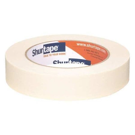 Masking Tape, 24 mm W x 55 m L, 4.6 mil Thick, Tan, Rubber Adhesive, 36 PK MPN:140431