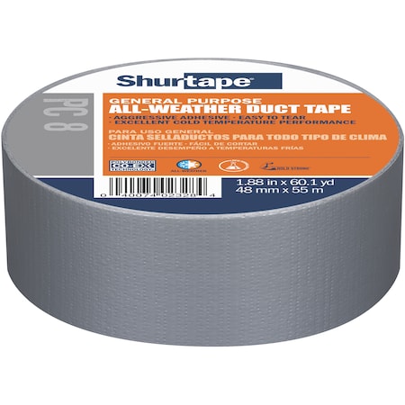 Duct Tape, Co-Extruded, Silver, 48mmX55M MPN:152303
