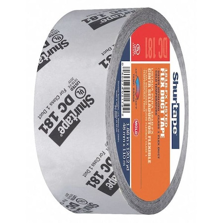 Duct Tape, Silver, 120-1/4 yd L, 1-7/8 in W MPN:164686