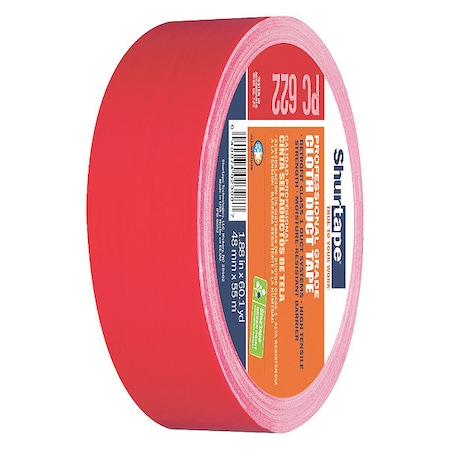 Duct Tape, Red, 60-1/8 yd L, 1-7/8 in W MPN:201153